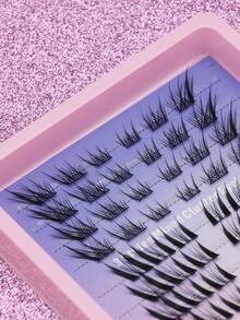 88 Clusters Lashes Clusters Mixed Tray Volume Fluffy Clusters Lashes Wispy Individual Lashes Extensions Kit DIY Eyelashes Makeup - C - View 3