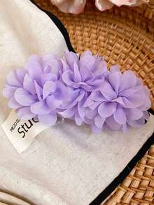 1pc 2026 New Rose Flower & Banana Clip, Hair Claw Clip For Updo Hairstyle - Multicolor - View 12