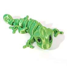 3D Printed Chameleon Figurine With Realistic Eyes - Multicolor Gradient, Ideal As Exchangeable Gift, Party Favor And Home Decor, Party Favor | Vibrant Decor | Detailed Design, Chameleon Decoration - Little Lizard - View 5