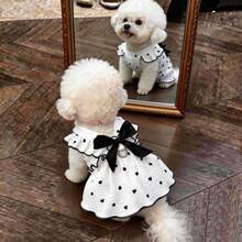 Cute Cherry Print Ruffled Dog Dress With Harness Ring - Summer Sleeveless Pet Apparel For Small Dogs & Cats - Multicolor - View 9