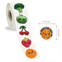 500 Stück Cartoon Gemüse & Obst Aufkleber Set, Kunst & Handwerk, zum Dekorieren von Schreibwaren, Tassen, Gepäck, Kühlschränken, Skateboards, Gitarren, lustige Aufkleber, Kindle Sammelalbum Zubehör, Laptop Aufkleber - 1 Set - Übersicht 2