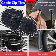 100/200/300pcs Heavy Duty Nylon Cable Ties With Lock Design, Featuring Tail And Button, Cable Tie Fasteners For Automotive And Daily Use - Multi-functional Repair Fixing Buckle - View 5
