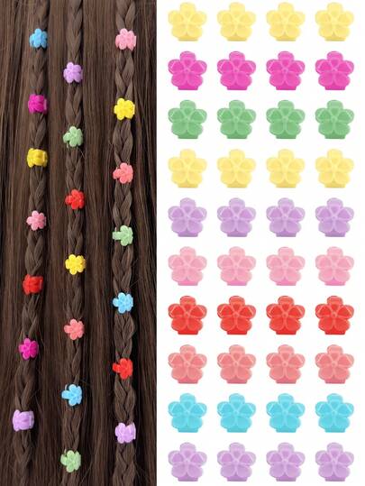 120 piezas Clips de pelo de plástico de color caramelo, accesorios de pelo lindos para mujeres y niñas, clips de pelo de verano, pasadores de pelo, decoraciones de pelo, accesorios para trenzas de pelo