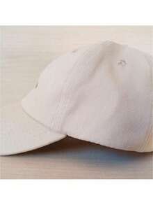 Boné Unissex Boné Feliz No Simples  Dad Hat Premium Algodão Bordado, Aba Curva Ajustável, Estilo Casual Street - Bege - Visão 7