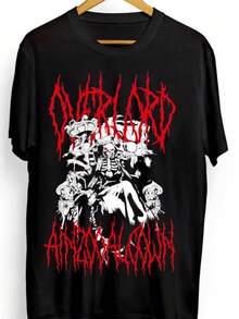 Overlord New Unisex-Shirt Overlord Ainz Ooal Gown Anime Manga Graphic Tee - 黑色 - 查看 1