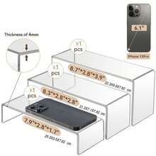 1pc U-Shaped Multilayer Riser Shelf, Desk Organizer, Cake/Figurine Display Stand - Multicolor - View 2