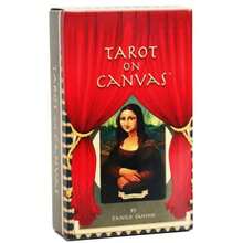 帆布塔罗牌，博物馆级帆布塔罗牌，10.36厘米，威卡教体系，英文版，占卜，算命，收藏，入门指南，休闲娱乐，朋友聚会，礼物，塔罗牌收藏，音乐节，婚礼季，斋月 - 紅色 - 查看 1