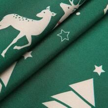 Rectangular Waterproof Christmas Tablecloth - Deer And Tree Design - Durable Polyester - Perfect For Parties, Home And Outdoors - Festive Table Decoration - 60x120/60x102 Inches - Green 54"*54" - View 2