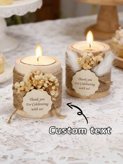 Velas como recuerdos para invitados de boda, soporte de vela de té de madera, recuerdos de fiesta, regalo para baby shower, recuerdos de bautizo, regalo rústico de agradecimiento. Velas personalizadas a granel como recuerdos de boda para invitados, recuerdo de boda rústico, recuerdos de despedida de soltera, soportes de velas de té, recuerdo de agradecimiento, regalo para invitados.