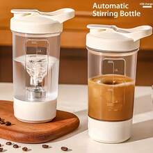 Portable Rechargeable Electric Mixing Cup, Featuring Innovative Rotary Mixing Design To Easily Blend Various Beverages Including Protein Powder, Coffee And Meal Replacement Shakes. Low-Voltage Design, Specially Designed For Outdoor Travel, Camping And Picnics. - White - View 6
