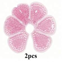 带软套的乳房冰袋，乳房凝胶珠冰袋，乳房冷热敷垫，哺乳必备品，可重复使用的哺乳冰袋，冷热两用乳房垫，适用于哺乳期 - 兩件套 - 查看 4