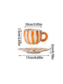 Bộ tách và đĩa cà phê phong cách retro Niche, tách và đĩa sứ cao cấp sang trọng, cốc pha cà phê latte chất lượng cao, tách và đĩa trà chiều tráng miệng tinh tế, cốc nước sọc dọc kiểu Bắc Âu, cốc sữa nước ép đồ uống buổi sáng, cốc văn phòng, quà tặng, dành cho phụ nữ, các cặp đôi. - Nhiều màu - Xem 10
