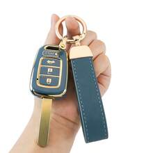 Key Fob Cover Protector With Keychain, Suitable For Accord, Civic, Fit, CR-V, Crosstour, High-End Refined Car Accessory For Both Men And Women - L4 Model - View 3
