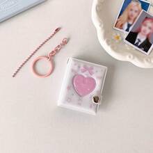 2-Inch Mini Keychain Photo Album With Cute Bow And Heart Stickers, Holds 32 Photos, Great Gift For Friends - Keychain Pendant Photo Album - View 8