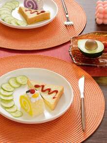 2pcs/4pcs/6pcs 15-Inch Round Woven PP Placemats, Multi-Color Options, Washable, Non-Slip, Heat-Resistant Dining Table Mats And Coasters, Suitable For Home Dining Table Decor, Holiday Parties, Restaurants, Kitchens, Farmhouse Style, Easter And Holiday Parties - Multicolor - View 11