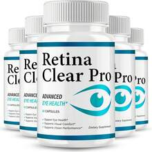 Original Retina Clear Pro Advanced Pills Capsule, Premium Formula, Natural Ingredients For Overall Eye Care Health & Balanced Healthy Vision| RetinaClear Pro| 60 Capsules Each Bottle (Pack Of 5) - 1 - Xem 8
