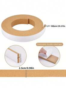 Self-Adhesive Cork Strip Roll 100cm Long, Peel And Stick Bulletin Board Strip 2.49cm Wide, Wall-Mounted Memo Message Photo Pin Board, Easy To Cut And Customize DIY Notice Board, Suitable For Office, Home, Kitchen, Classroom - Multicolor - View 4