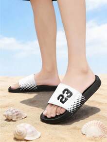 All Season Indoor Slippers, Couples Slippers, Campus Style Bathroom Slippers, Dormitory Slippers, Outdoor Beach Slippers - White - View 12