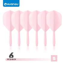 HUANQU 6 PIÈCES 2BA Plumes de fléchettes professionnelles universelles à filetage, Set de plumes de fléchettes d'une seule pièce, plumes de fléchettes professionnelles, anti-collision, ne se plient pas facilement, accessoires de fléchettes, manches de fléchettes universels 70 mm/75 mm/80 mm court/moyen/long, 8 options de couleurs - Multicolore - Voir 24