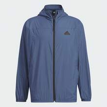 Adidas Men's Lightweight Casual Hooded Windbreaker Jacket, Spring/Summer - Gray Blue - View 1