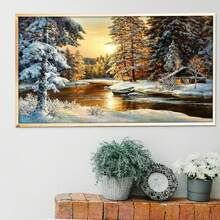 5D DIY 全钻钻石画套装，70x40厘米/27.6x15.7英寸大尺寸钻石艺术品，钻石手工套装，适用于家居墙面装饰，生日、母亲节、父亲节、情人节礼物 - 圓鑽 - 查看 10