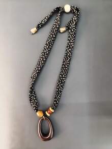 1pc Leopard Print Silk Scarf, Women's Long Elegant Neck Scarf Accessory - Multicolor - View 4