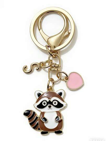 可爱樱桃钥匙扣，个性化单字母钥匙扣吊坠，水果造型钥匙扣，适用于包包，女士配饰，定制标签，送给她的礼物