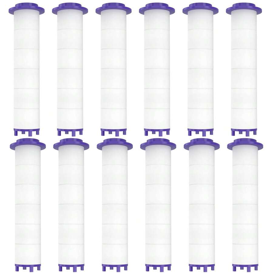 10 Pcs Shower Head Filter Universal PP Filter Shower Filters Core 10 X 2.5 Cm Shower Head Replacement Filter Water Filter For Hard Water Absorb Dirt Hard Water Propeller Driven - Long Strip Filter Element - View 1