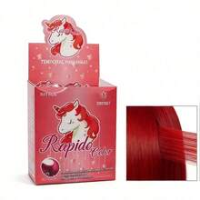 Tinte temporal para el cabello: Disponible en varios colores y tamaños, 50 ml por botella, opciones de 1 pieza o 12 piezas disponibles, tinte para el cabello que cambia de color. - Rojo - Ver 2
