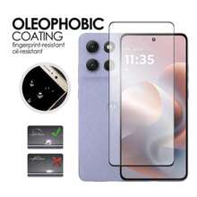 适用于 Moto G86/G86 Power 5G 的二合一钢化玻璃膜，9H 硬度，防震屏幕保护膜 + 摄像头镜头保护膜，全方位保护，春季生日礼物 - Moto G86 動力系統 - 查看 4