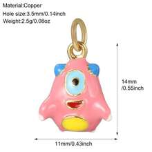 1件铜质时尚创意兔子、大象、蘑菇吊坠，多功能高端DIY手链、项链、耳环饰品配件 - 彩色 - 查看 50