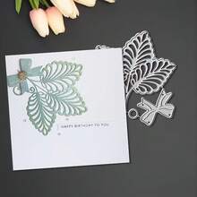 1个叶子金属切割模具，适用于剪贴簿、工艺品、压花、手工卡片和礼品卡制作工具 - A - 查看 9