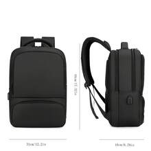 New Backpack For Men, Business Travel Commute Casual Stylish Laptop Backpack - Black - View 11