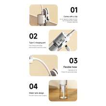 Quạt phun sương kẹp mới, quạt phun sương cầm tay điều chỉnh 4 tốc độ với ống dẫn mềm dẻo, quạt kẹp đa năng, thiết bị làm mát mùa hè World Cup. - A - Xem 8