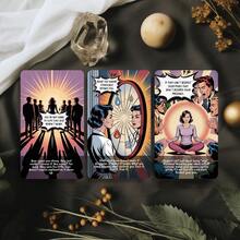 1盒觉醒清晰神谕卡，72张现代波普艺术情感神谕卡牌，塔罗牌收藏桌面游戏，适合初学者，每张卡牌都有含义 - 紅色神諭卡 - 查看 5
