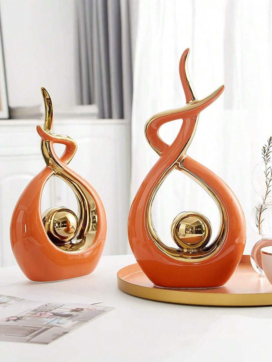 1pc Modern Abstract Art Sculpture Desktop Decor, Suitable For Home, Bedroom, Office And Student, Best Gift For Christmas And Valentine's Day (Relatively Small, Please Purchase Carefully) - 1PC - View 1