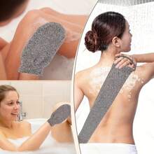 2pcs Exfoliating Bath Towel And Glove Set - Powerful Mud Removal Tool, Deep Cleansing Scrub Gloves - A - View 3