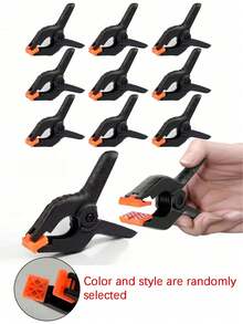 Multi-Purpose Spring Clamps - Durable Plastic Grip For Woodworking, Photography Backdrops & Crafts - Multicolor - View 3