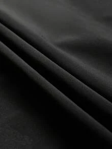 Plus Size Men's Shorts Summer Elastic Straight Leg Knee Length Pants Solid Color Pants Zipper Pocket Drawstring Lightweight Suitable For Sports Running Fitness - Black - View 6