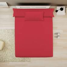 Ecommerc3 3-4 Piece Cotton Sheet Set, Fits Beds 80-200 Cm, Wide Variety Of Colors - 紅色 - 查看 9