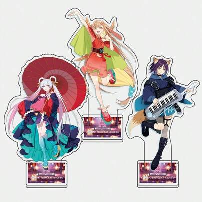 银色神乐千歌全新视觉图 - 宇宙公主神乐亚克力立牌 - 动漫桌面摆件，粉丝收藏礼物