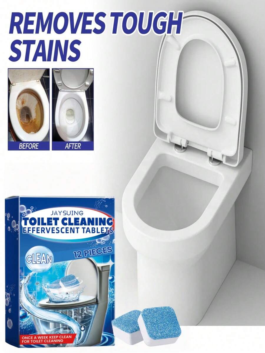 JAYSUING Bộ 12 chai dung dịch vệ sinh bồn cầu, chất tẩy vết bẩn nước tiểu mạnh mẽ, dung dịch khử mùi nhà vệ sinh.