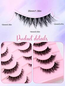 10 Paar Russische kurze unordentliche 5D Mehrschicht-Unsichtbare Verwischte Natürlich Aussehende Falsche Wimpern, Komfortable Weiche Realistische Wimpern für den täglichen Gebrauch & Partys - Übersicht 4