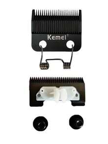 Kemei KM-2296 电动理发器原装替换刀片理发器刀头配件理发器刀头 1 套 - 黑色 - 查看 3