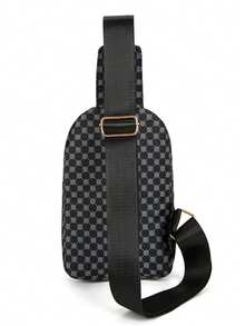 男士胸包，多功能通勤单肩斜挎包，时尚旅行休闲胸包 - 彩色 - 查看 7