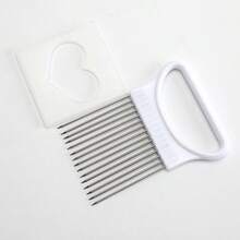 1pc Stainless Steel Onion Holder Slicer - Multifunctional Kitchen Tool For Holding Onions And Tenderizing Meats - Multicolor - View 15