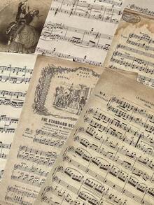 30pcs/Pack Vintage Music Score Decorative Paper, DIY Scrapbooking Background Material - BQ472 - View 3