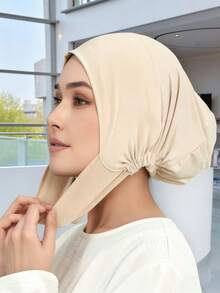 2pcs Hijab Beanies Cap Undercaps Slouchy With Elasti Non-Slip Caps Under Scarf For Women - Color - View 7