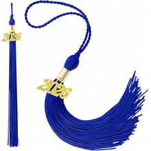Borla de graduación 2026, borla de birrete de graduación, borla multicolor 2026 con colgante decorativo 2026 en blanco/negro/amarillo/rojo/azul, adecuado para decoración de birrete de graduación, accesorios para fiesta de graduación - A - Ver 6