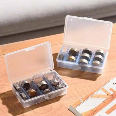 Round Plastic Coin Collection Box With Protective Storage Compartments, Commemorative Coin Display Container, Collectible Coin Organizer With Secure Locking Mechanism, Perfect Gift For Numismatic Enthusiasts, Holiday Present For Coin Collectors, Durable Transparent Case For Valuable Coins And Medals, Desktop Decoration Storage Solution